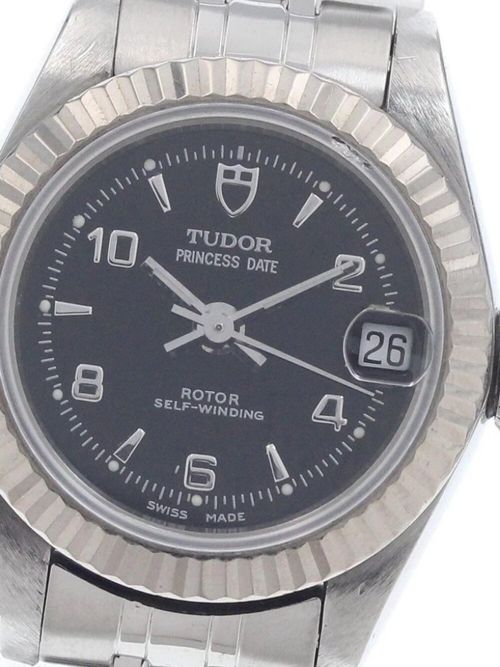 TUDOR Princess Date 92514 WG bezel black Dial Automatic Ladies Watch_956981